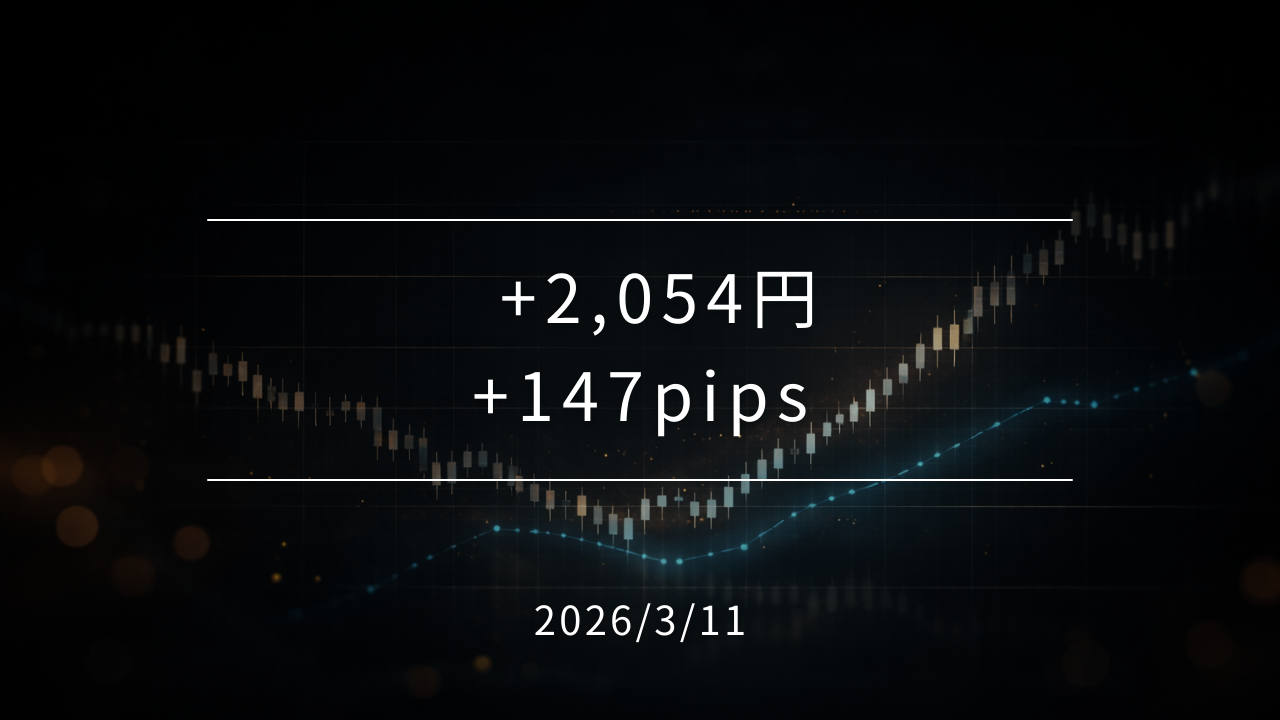 【2026年3月11日】取引結果＋2,054円